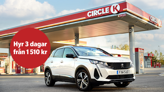 Hyrbil på Circle K - Hyr 3 dagar från 1510 kr