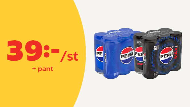 6-pack Pepsi och Pepsi Max