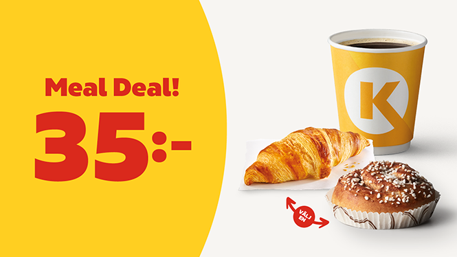 Meal deal liten kaffe med croissant eller kanelbulle