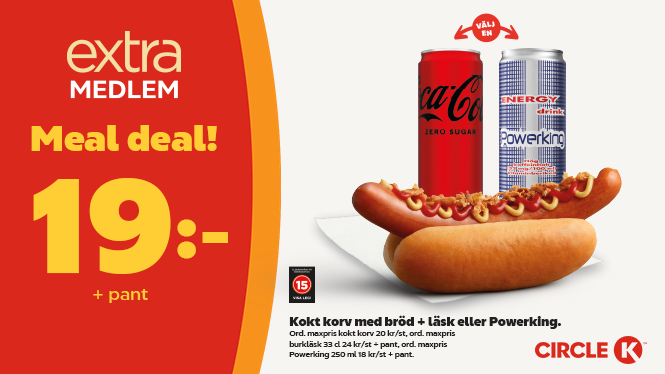 Meal Deal 19 kr + pant