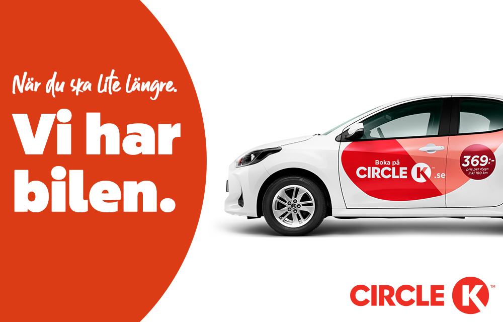 Biluthyrning på Circle K - Vi har bilen - annons